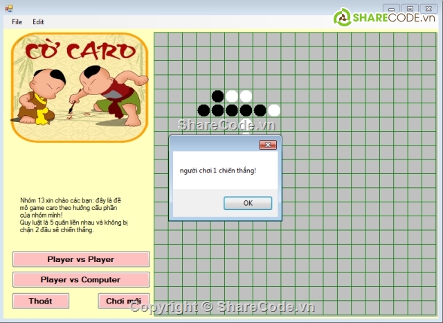 game caro và báo cáo,game caro c# và báo cáo,source code game,game caro c#,source code game cờ caro c#